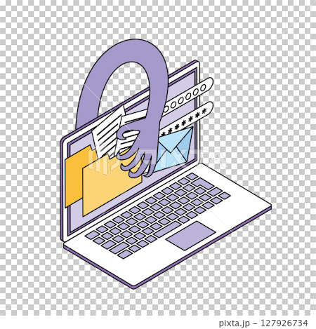 サイバーリスクのイメージイラスト 127926734