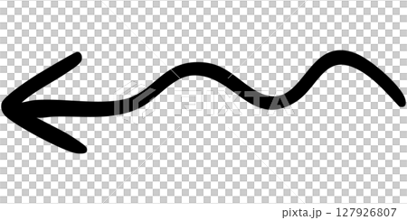Illustration of one-line hand-drawn arrow 10 (black) Illustration of one-line hand-drawn arrow 10 (black) 127926807