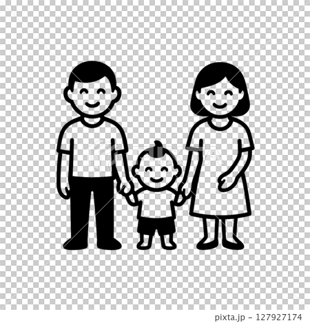 Family line icon, illustration, family, parent and child, material, no background Family line icon, illustration, family, parent and child, material, no background 127927174