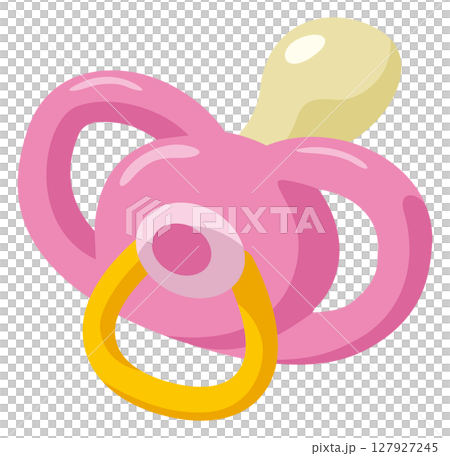 粉紅色嬰兒奶嘴的插圖 127927245