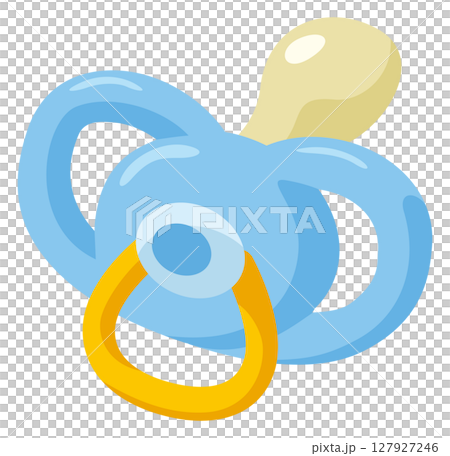 藍色嬰兒奶嘴的插圖 藍色嬰兒奶嘴的插圖 127927246