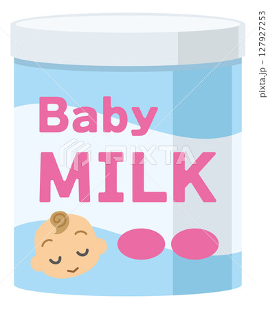 ベビー用缶ミルクのイメージイラスト ベビー用缶ミルクのイメージイラスト 127927253