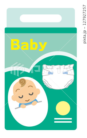 ケースに入っている紙おむつのイメージイラスト 127927257