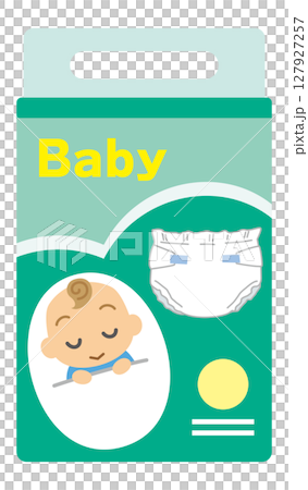 盒子裡的一次性尿布插圖 127927257