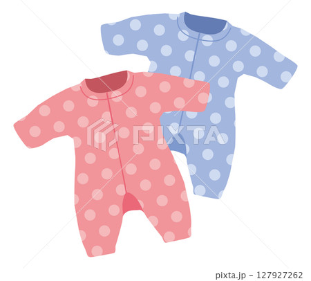 ベビー服のイメージイラスト 127927262