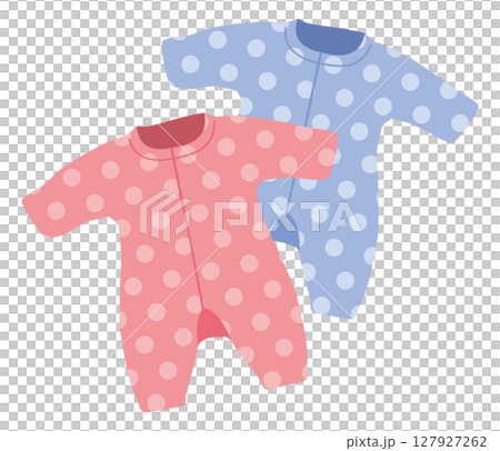 ベビー服のイメージイラスト 127927262