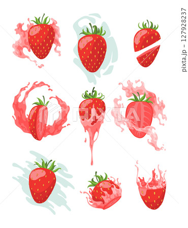 Fresh and Delicious Collection of Strawberries for Your Culinary Creations 127928237