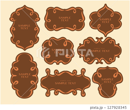 アンティーク　ビンテージ　フレーム飾り枠 127928345