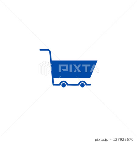 Modern Shopping cart trolley logo design 127928670