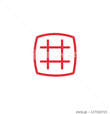 Modern hashtag social network logo design 127928725