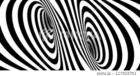 Curved diagonal wormhole funnel entrance and exit bg 127928761