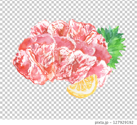 Horse meat watercolor illustration 127929192