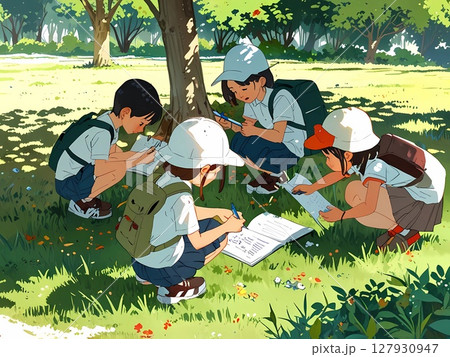 校外学習での記録活動 127930947