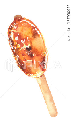 五平餅の水彩イラスト 五平餅の水彩イラスト 127930955