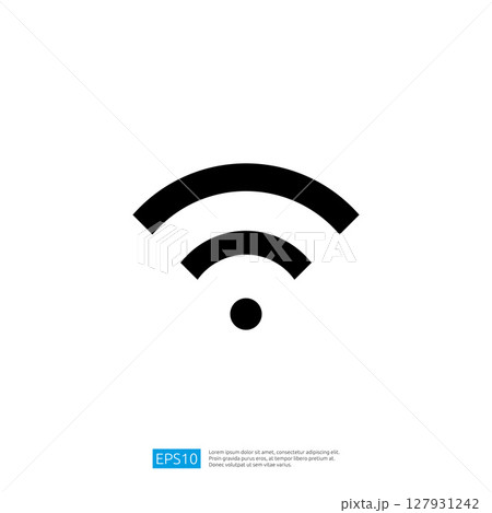 Wireless Signal Strength Icon Representing Connectivity and Communication Technology in Modern Graphic Design 127931242