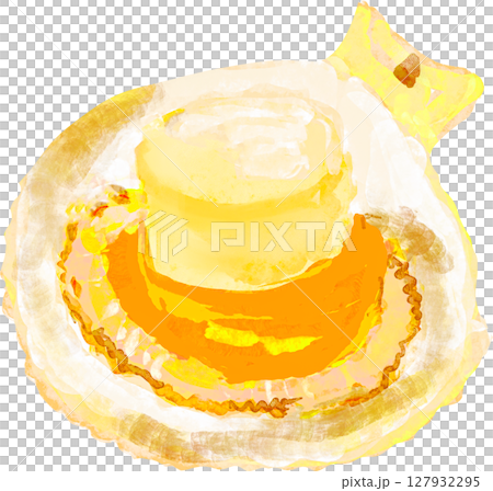 烤扇貝的插圖 烤扇貝的插圖 127932295