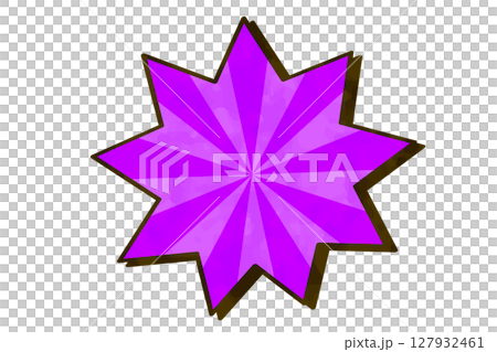 水彩風格的紫色星爆式語音泡泡的向量插圖 127932461