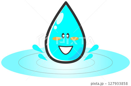 水滴 キャラクター 顔 水滴 キャラクター 顔 127933858