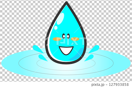 水滴 キャラクター 顔 水滴 キャラクター 顔 127933858