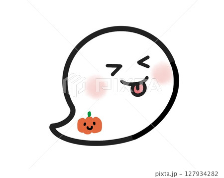 ハロウィンの白いおばけ、オーランタンもいるよ ハロウィンの白いおばけ、オーランタンもいるよ 127934282