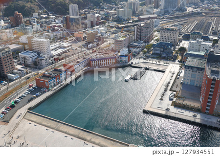 福岡県 北九州市 門司港レトロ展望室からの眺め 海峡プラザ 福岡県 北九州市 門司港レトロ展望室からの眺め 海峡プラザ 127934551