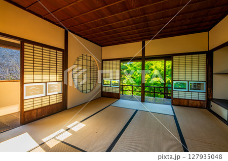 福岡県 甘木市 秋月の町並み 福岡県 甘木市 秋月の町並み 127935048