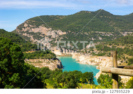 Llosa del Caval reservoir in Catalonia, Spain 127935229