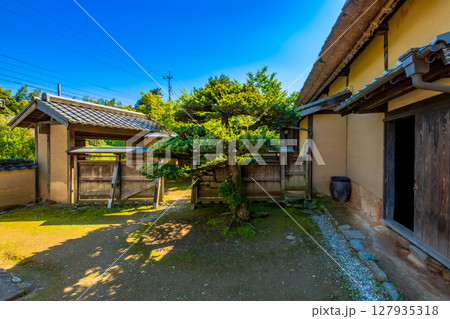 福岡県　甘木市　秋月の町並み　田代家住宅 127935318