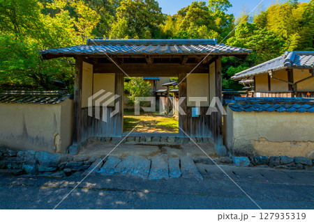 福岡県　甘木市　秋月の町並み　田代家住宅 127935319