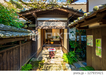 福岡県 甘木市 秋月の町並み 武家屋敷 久野邸 福岡県 甘木市 秋月の町並み 武家屋敷 久野邸 127935421