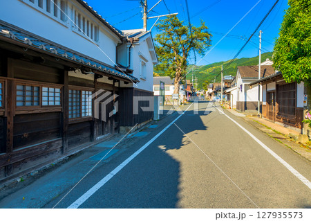 福岡県 甘木市 秋月の町並み 福岡県 甘木市 秋月の町並み 127935573