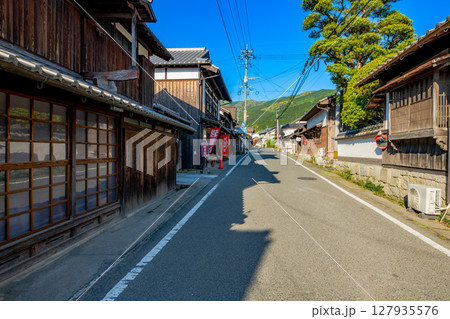 福岡県 甘木市 秋月の町並み 福岡県 甘木市 秋月の町並み 127935576