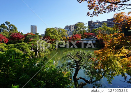 秋の相楽園　紅葉の日本庭園　神戸市 127935888