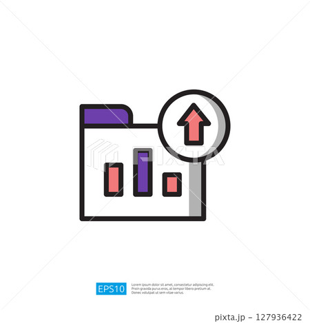 Colorful Icon of a Growth Chart in an Organized Folder Representing Data Analysis and Business Progress Colorful Icon of a Growth Chart in an Organized Folder Representing Data Analysis and Business Progress 127936422