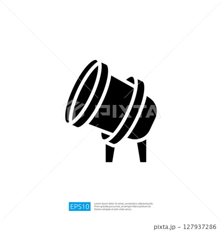 Microphone Icon Representing Sound Recording and Communication Technology in Modern Audio Production 127937286