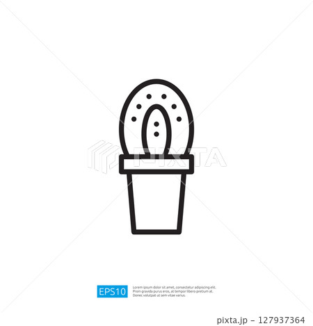 Minimalist Cactus Icon In Potted Plant Design Emphasizing Nature And Simple Aesthetic For Modern Home Decor Illustration Minimalist Cactus Icon In Potted Plant Design Emphasizing Nature And Simple Aesthetic For Modern Home Decor Illustration 127937364