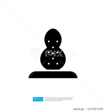 Stylized Black Cactus Icon Silhouette on White Background Representing Minimalist Desert Flora and Nature Design Stylized Black Cactus Icon Silhouette on White Background Representing Minimalist Desert Flora and Nature Design 127937395