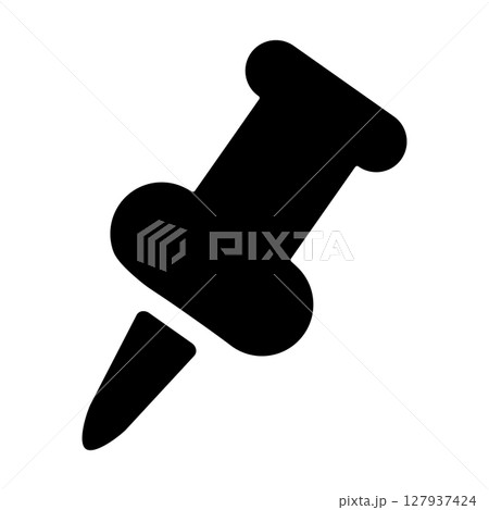 画鋲のアイコン　ピン留め、掲示、お知らせ 127937424