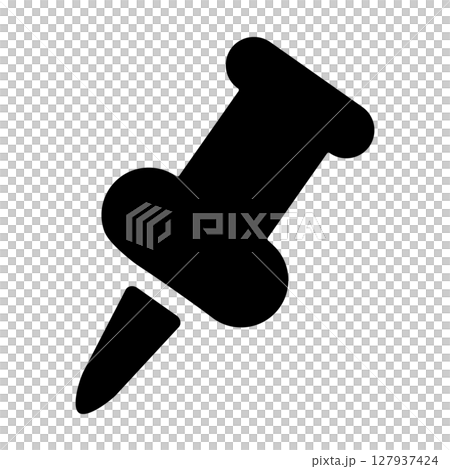 画鋲のアイコン　ピン留め、掲示、お知らせ 127937424