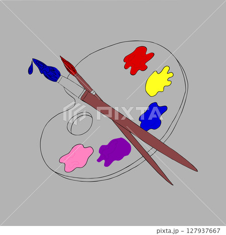 paints and brush paints and brush 127937667