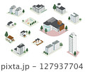イラスト素材｜アイソメトリック_建物 127937704