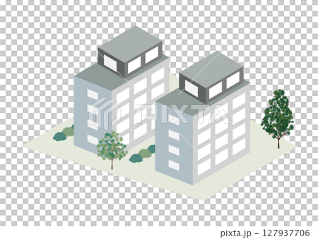 插畫素材 | 等距建築 01 插畫素材 | 等距建築 01 127937706