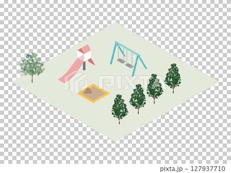 イラスト素材｜アイソメトリック_建物05 127937710