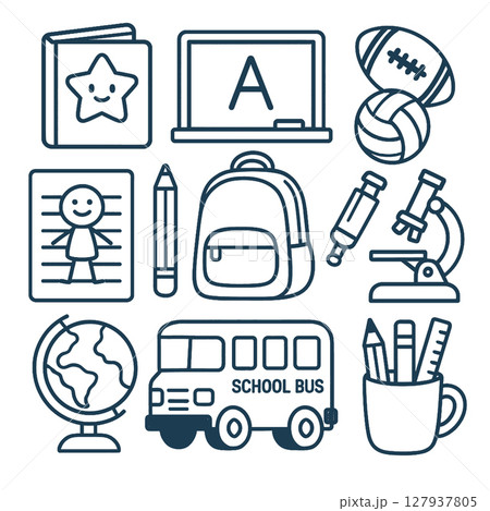 School supplies, education, learning tools, and fun activities create vibrant atmosphere School supplies, education, learning tools, and fun activities create vibrant atmosphere 127937805