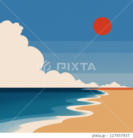 静かな海辺の夕暮れ 静かな海辺の夕暮れ 127937937