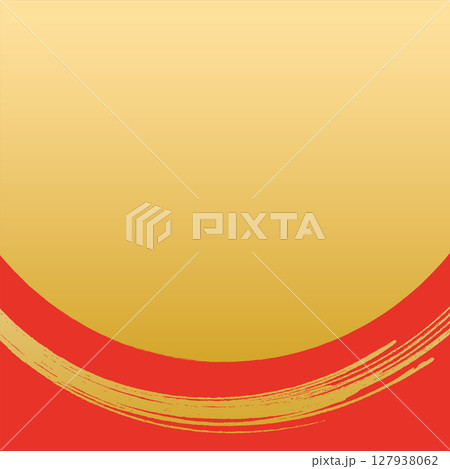 金色の半円と金ラインのある背景イラスト 127938062