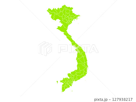 世界地図より、ベトナムの行政区分地図 (Map of Vietnam) 世界地図より、ベトナムの行政区分地図 (Map of Vietnam) 127938217