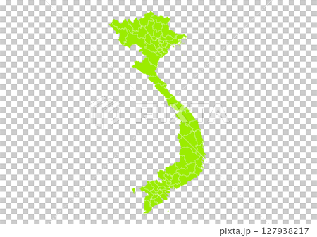 世界地図より、ベトナムの行政区分地図 (Map of Vietnam) 世界地図より、ベトナムの行政区分地図 (Map of Vietnam) 127938217