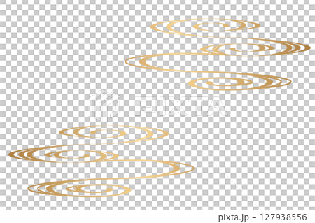 Golden flowing water pattern Japanese style decorative background vector material | Flowing water pattern, Japanese style, gold, decorative, background 127938556