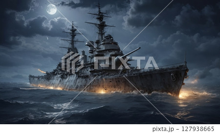 荒廃した戦艦 127938665